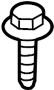 View Bolt. Fender. (Front, Rear, Upper, Lower) Full-Sized Product Image