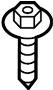 View Headlight Mounting Bolt (Upper) Full-Sized Product Image
