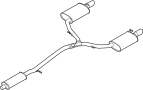 Image of Exhaust Muffler (Rear) image for your 2008 Lincoln MKX   