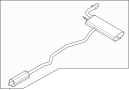 Image of Exhaust Muffler image for your 2017 Lincoln MKX 3.7L V6 A/T FWD Reserve Sport Utility 