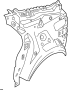 Image of Quarter Panel Reinforcement (Rear, Upper, Lower) image for your 2023 Ford Mustang   