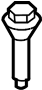 View Automatic Transmission Mount Bolt (Rear, Upper) Full-Sized Product Image 1 of 10