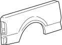 Image of Truck Bed Panel (Rear) image for your 2022 Ford F-150 3.3L Duratec V6 FLEX A/T RWD XL Extended Cab Pickup Fleetside 