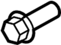 Image of Bolt. Bracket. (Front). An exhaust Bolt is a. image for your 1999 Ford F-150 4.6L Triton (Windsor) V8 A/T RWD Lariat Standard Cab Pickup Fleetside 