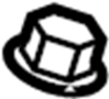 Image of Nut. Shock. Mount. (Upper). Mounting Nut for. image for your 2011 Ford F-150 3.5L EcoBoost V6 A/T 4WD XLT Extended Cab Pickup Fleetside 