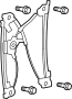Image of Window Regulator image for your 2021 Ford F-150 3.5L EcoBoost V6 A/T 4WD XL Extended Cab Pickup Fleetside 