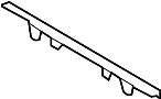 Image of Tailgate Molding (Upper) image for your 2011 Ford F-150 3.7L V6 FLEX A/T 4WD XLT Extended Cab Pickup Fleetside 