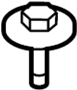 View Screw. Bolt. Fender. (Front, Rear, Upper, Lower) Full-Sized Product Image