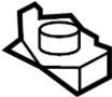 Image of Nut. Strap. Support. (Lower). A solid metal or plastic. image for your Ford