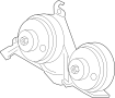 Image of Horn image for your 1999 Ford E-250 Econoline 5.4L Triton V8 BI-FUEL A/T Base Extended Cargo Van 