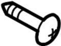 Image of Screw. REINFORCED. Hook. Panel. A screw that is used to. image for your Ford