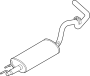 Image of Exhaust Muffler (Rear) image for your 2019 Ford F-150 3.3L Duratec V6 FLEX A/T 4WD XL Standard Cab Pickup Fleetside 