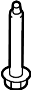 Image of Bolt. Bumper. Impact. Bar. (Lower). Bumper Impact Bar Bolt. image for your 2022 Ford F-150 3.5L PowerBoost V6 FULL HYBRID EV-GAS (FHEV) A/T RWD XLT Extended Cab Pickup Fleetside 