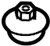 Image of Suspension Shock Absorber Mount Insulator (Upper) image for your 2022 Ford F-350 Super Duty 7.3L V8 A/T RWD XLT Extended Cab Pickup Fleetside 