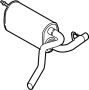 Image of Exhaust Muffler (Rear) image for your Lincoln MKX  