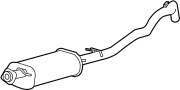 Image of Exhaust Muffler (Front) image for your 2013 Ford C-Max   