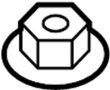 Image of Nut. (Upper). Catalytic Converter Nut. image for your 2022 Ford F-350 Super Duty 7.3L V8 A/T RWD XLT Extended Cab Pickup Fleetside 