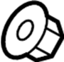 Image of Nut. Shield. Splash. (Rear). Fender Liner Extension. image for your Ford