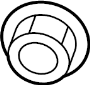 Image of Nut. Washer. Shield. Horn. Reservoir. (Front). A solid metal or plastic. image for your 2017 Ford Explorer   