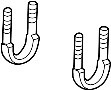View Leaf Spring Axle U - Bolt.  Full-Sized Product Image 1 of 2