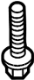 Image of Bumper Face Bar Bolt image for your 1997 Ford Ranger 3.0L Vulcan V6 M/T 4WD XL Extended Cab Pickup Fleetside 