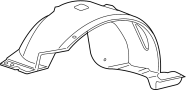 Image of Fender Splash Shield (Front) image for your 2022 Ford F-150 3.5L PowerBoost V6 FULL HYBRID EV-GAS (FHEV) A/T RWD XLT Extended Cab Pickup Fleetside 