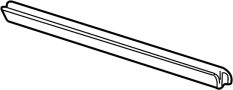 Image of Door Window Belt Weatherstrip (Upper) image for your 1997 Ford Ranger 2.3L A/T RWD XL Standard Cab Pickup Fleetside 