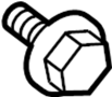 View Brake Dust Shield Bolt Full-Sized Product Image 1 of 2