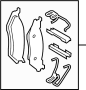 Image of Disc Brake Pad Set (Front) image for your 2019 Ford F-250 Super Duty 6.7L Power-Stroke V8 DIESEL A/T 4WD XLT Crew Cab Pickup Fleetside 