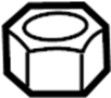 View Suspension Ball Joint Nut / Washer (Upper, Lower) Full-Sized Product Image