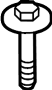 Image of Mount. Bolt. Plate. Face. Bar. Bumper Face Bar Bolt. image for your 2021 Ford F-250 Super Duty 6.2L V8 FLEX A/T 4WD XLT Crew Cab Pickup Fleetside 