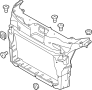 Image of Radiator Support Panel (Front, Upper, Lower) image for your 2002 Ford Explorer Sport   