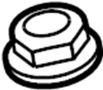 View Windshield Wiper Arm Nut Full-Sized Product Image 1 of 10