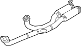 Image of Pipe. Exhaust. Crossover. Tube Assembly. (Front). Exhaust Crossover Pipe. image for your 2014 Lincoln MKZ Base Sedan 3.7L Duratec V6 A/T FWD 