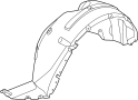 Image of Fender Splash Shield (Front, Lower) image for your 2022 Ford F-150 3.5L PowerBoost V6 FULL HYBRID EV-GAS (FHEV) A/T RWD XLT Extended Cab Pickup Fleetside 