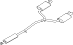Image of Exhaust Muffler (Rear) image for your 2019 Ford F-150 3.3L Duratec V6 FLEX A/T 4WD XL Standard Cab Pickup Fleetside 