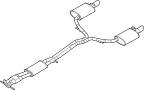 Image of Exhaust Muffler image for your 2016 Lincoln MKX  Select Sport Utility 