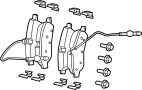 Image of Disc Brake Pad Set (Front) image for your 2018 Ford F-150 3.5L EcoBoost V6 A/T 4WD Lariat Crew Cab Pickup Fleetside 