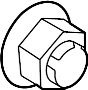 Image of Nut. A solid metal or plastic. image for your 2019 Ford F-150 3.0L Power-Stroke V6 DIESEL A/T 4WD King Ranch Crew Cab Pickup Fleetside 