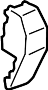 Image of Body D-Pillar Trim Panel Cap (Rear, Upper) image for your Ford