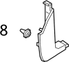 View Plate. Sill. Retainer. Clip. (Front, Rear, Lower) Full-Sized Product Image
