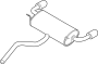 Image of Exhaust Muffler (Rear) image for your 2016 Lincoln MKX   
