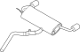 Image of Exhaust Muffler (Rear) image for your 2016 Lincoln MKX   