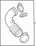 Image of Engine Air Intake Hose image for your 2013 Ford F-350 Super Duty 6.2L V8 FLEX A/T 4WD Lariat Extended Cab Pickup Fleetside 