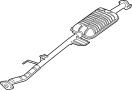 Image of Exhaust Muffler (Front) image for your 2007 Ford Escape  XLS Sport Utility 