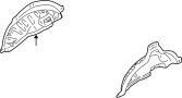 Image of Wheel Housing Side Panel (Rear) image for your 2014 Ford Taurus   