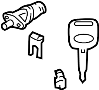 Image of Liftgate Lock Cylinder image for your 2012 Ford Escape   