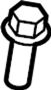 View Exhaust Manifold Heat Shield Bolt Full-Sized Product Image 1 of 2
