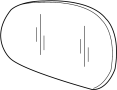 View Door Mirror Glass (Rear) Full-Sized Product Image 1 of 2