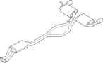 Image of Muffler. Pipe. CENTRE. Exhaust. (Rear). A Muffler without any. image for your Lincoln MKX  